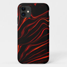 黒い背景に赤い波状の長いトレース