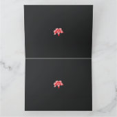 黒い背景に赤い花 サンキューカード (内部)