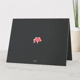黒い背景に赤い花 サンキューカード