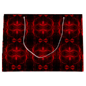 黒い背景に赤く浮いている図形 ラージペーパーバッグ (正面)