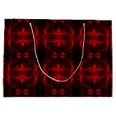 黒い背景に赤く浮いている図形 ラージペーパーバッグ (裏面)