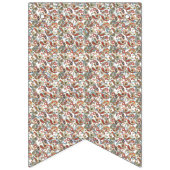 黒い背景に赤、緑、青のパターン バンティングフラッグ (第1の旗)