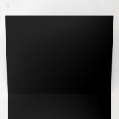 黒い背景に輝く青い天使の翼 三つ折りカード (内部最初)