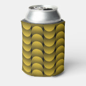 黒い背景に重なる黄色の円 缶クーラー (缶裏面)