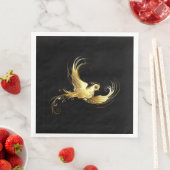 黒い背景に金色の鳥 (インサイチュ)