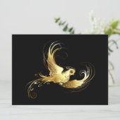 黒い背景に金色の鳥 シーズンカード (スタンド正面)