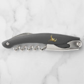 黒い背景に金色の鳥 ソムリエナイフ (裏面)