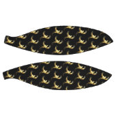 黒い背景に金色の鳥 バスケットボール (パネル)