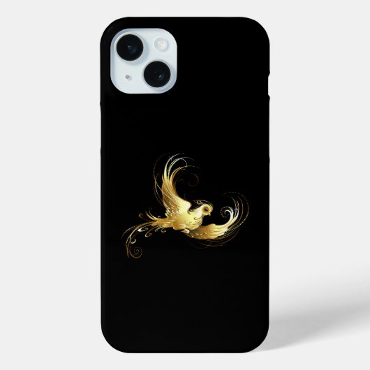 黒い背景に金色の鳥 Case-Mate iPhoneケース (裏面)