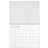 黒い背景に離れある赤い一組 カレンダー (1月 2027)