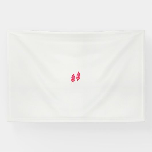 黒い背景に離れある赤い一組 横断幕 (横)