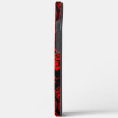 黒い背景に非常に汚れた赤い螺旋状パーツ Case-Mate iPhoneケース (裏面 / 左)