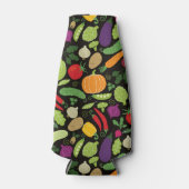 黒い背景に食べ物 ボトルクーラー (正面)