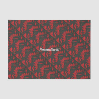 黒い背景に鮮やかな赤いシクラメン 薄葉紙