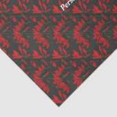 黒い背景に鮮やかな赤いシクラメン 薄葉紙 (詳細)