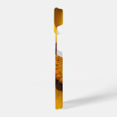 黒い背景に黄色い花 iPhoneケース (左側面)