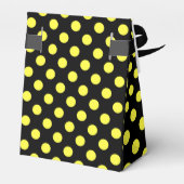 黒い背景に黄色の水玉模様 フェイバーボックス (裏面サイド)