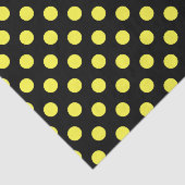黒い背景に黄色の水玉模様 薄葉紙 (詳細)