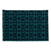 黒い背景に「水色のストロークが浮く」図形は？ 枕カバー (裏面-右)