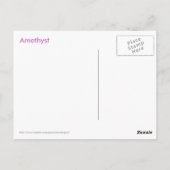 黒い背景のアメジストバージョン2はがき ポストカード (裏面)
