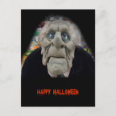 黒い背景のオールドマンマスク ポストカード (正面)