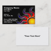 黒い背景のカラフルな日曜日 名刺 (正面/裏面)