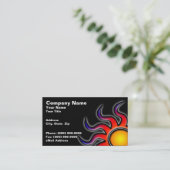 黒い背景のカラフルな日曜日 名刺 (スタンド正面)