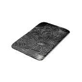 黒い背景のクモの巣 バスマット (アングル)
