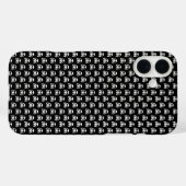 黒い背景のスケルトンの頭蓋骨 Case-Mate iPhoneケース (裏面 (横))
