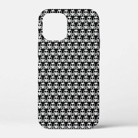 黒い背景のスケルトンの頭蓋骨 Case-Mate iPhoneケース (裏面)