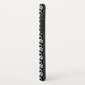 黒い背景のスケルトンの頭蓋骨 Case-Mate iPhoneケース (裏面/左)