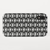 黒い背景のスケルトンの頭蓋骨 Case-Mate iPhoneケース (裏面(横))