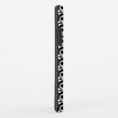 黒い背景のスケルトンの頭蓋骨 Case-Mate iPhoneケース (裏面/右)