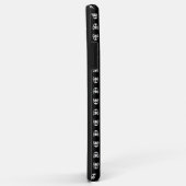 黒い背景のスケルトンの頭蓋骨 Case-Mate iPhoneケース (裏面/右)