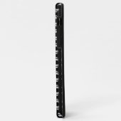 黒い背景のスケルトンの頭蓋骨 Case-Mate iPhoneケース (裏面/左)