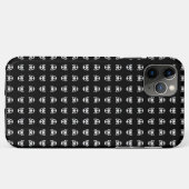 黒い背景のスケルトンの頭蓋骨 Case-Mate iPhoneケース (裏面(横))