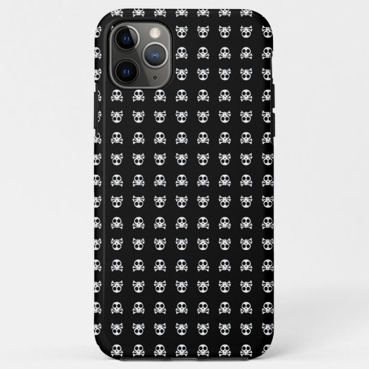 黒い背景のスケルトンの頭蓋骨 Case-Mate iPhoneケース (裏面)