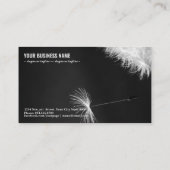 黒い背景のタンポポ 名刺 (裏面)