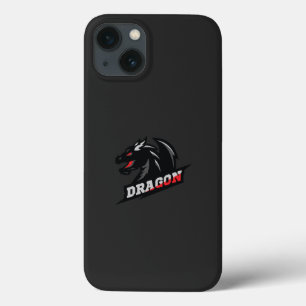 黒い背景のドラゴンロゴ iPhone 13ケース