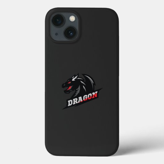 黒い背景のドラゴンロゴ Case-Mate iPhoneケース (裏面)