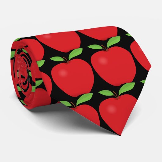 黒い背景のネクタイが付いているApple ネクタイ (ロール)