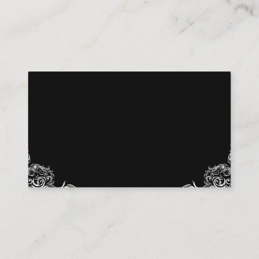 黒い背景のファンシーコーナー 名刺 (裏面)