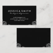 黒い背景のファンシーコーナー 名刺 (正面/裏面)