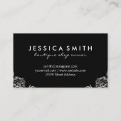 黒い背景のファンシーコーナー 名刺 (正面)