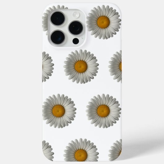 黒い背景のリアルなデイジーデザイン Case-Mate iPhoneケース (裏面)