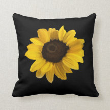 黒い背景のリアルなヒマワリ