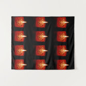 黒い背景のロウソク タペストリー (正面(横))