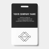 黒い背景の写真 バッジ (裏面)