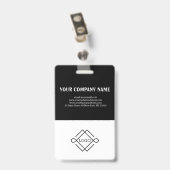 黒い背景の写真 バッジ (裏面 （クリップ付）)