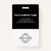 黒い背景の写真 バッジ (裏面)